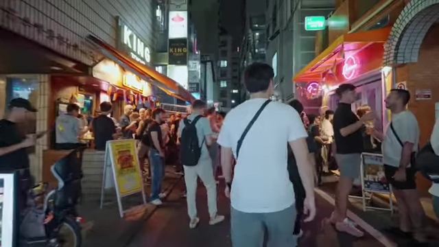 Crowds outside a popular nightclub in Ni-chome