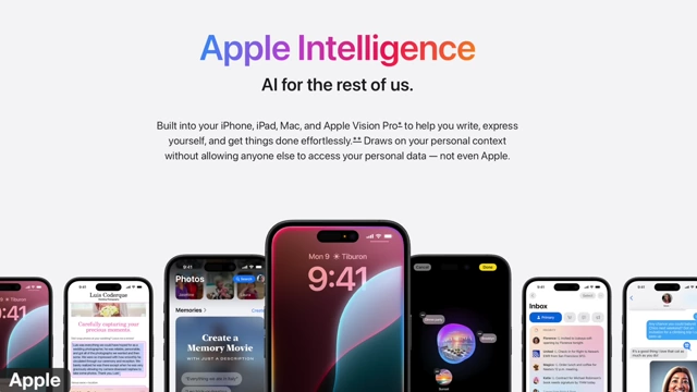 A visual displaying the "Apple Intelligence" branding.