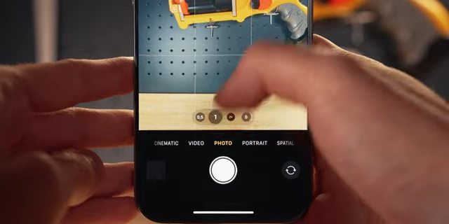 iPhone camera app showing the 2x mode selected