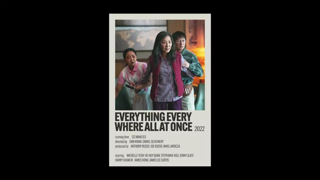 A Polaroid-style minimalist poster for Everything Everywhere All at Once.