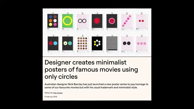 A blog post featuring a collection of minimalist movie posters made using only circles.