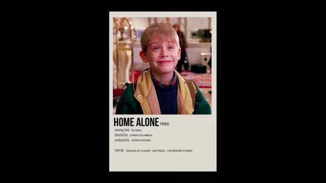 A Polaroid-style minimalist poster for Home Alone.