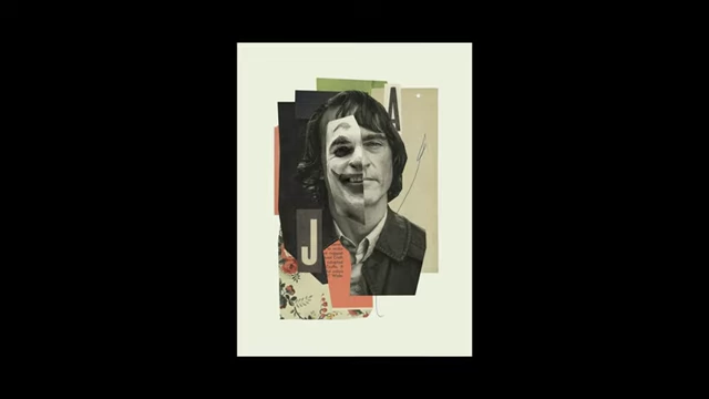 A collage-style minimalist Joker poster by Patrick Concepcion and Nazario Graiano.