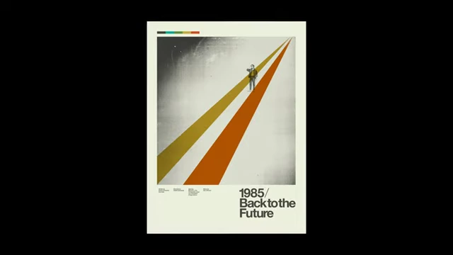 A Mid-Century Modern style poster for Back to the Future.