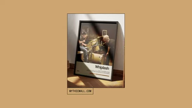 A minimalist poster for Whiplash blending Polaroid and Mid-Century Modern aesthetics.