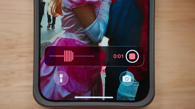 An iPhone displaying a voice recording in progress, illustrating quick idea capture.