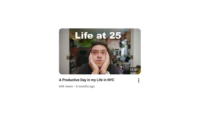 The thumbnail for "A Productive Day in my Life in NYC", which includes a complex chef recreation.