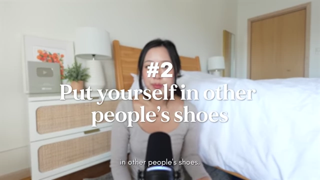 On-screen text highlighting the tip to put yourself in other people's shoes.
