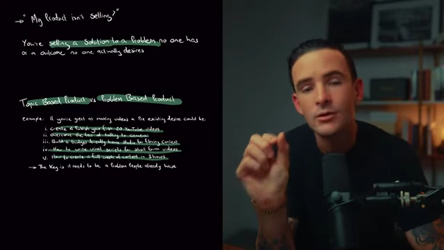 Notes on identifying problem-based products for filmmakers