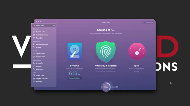 CleanMyMac running a Smart Scan to identify cleanup, protection, and speed optimizations