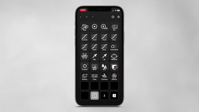 Elgato Stream Deck app interface on a smartphone with custom buttons for DaVinci Resolve