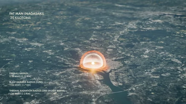 Impact radius of Fat Man (Nagasaki, 20 kilotons) on Washington D.C.