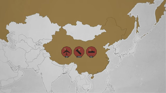 Diagram showing China's developing nuclear triad.