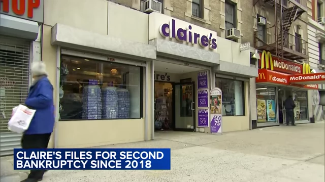 Claire's第二次申请破产的报道
