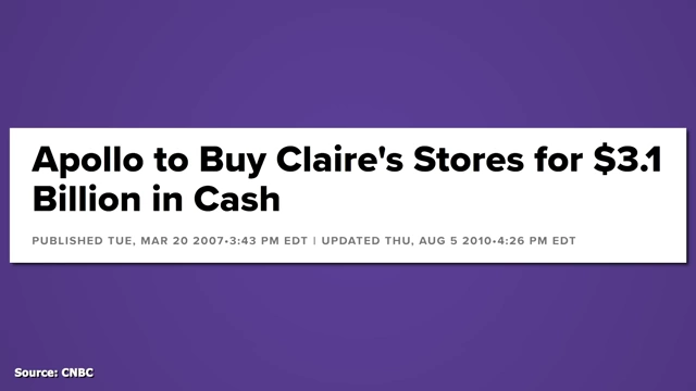CNBC关于Apollo Management收购Claire's的报道