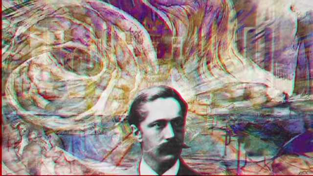 Judge Schreber surrounded by psychedelic and mythical imagery