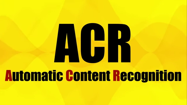 自动内容识别（ACR）的文字定义