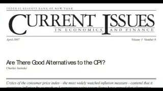 Excerpt from Federal Reserve document "Current Issues in Economics and Finance" from April 1997, highlighting the statement "although CPI does not measure true inflation, we currently have no thoroughly viable alternatives."