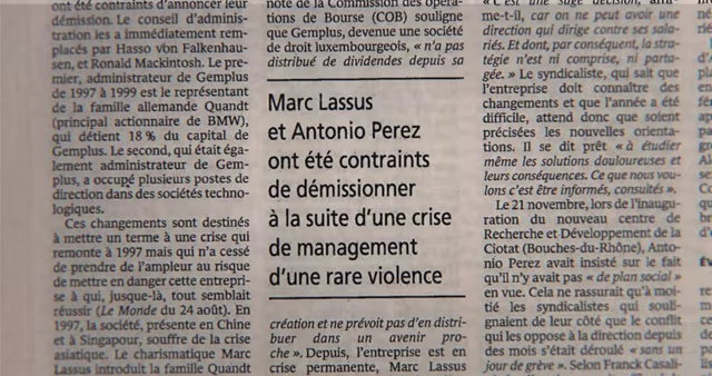 A French news article
