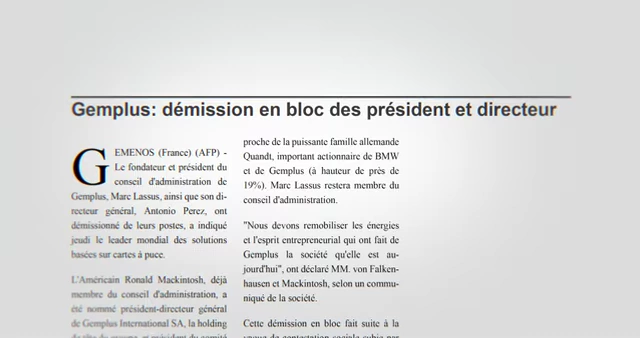 A French news article