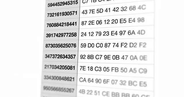 A screen displaying hexadecimal values, representing encryption keys, visually illustrating the "holy grail" of