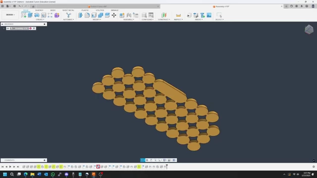 CAD model of the individual keyboard buttons before molding