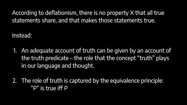 The two basic commitments of deflationism