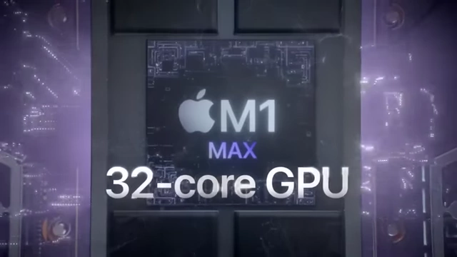 M1 Max chip with a 32-core GPU