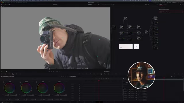 AI Magic Mask identifying and highlighting a subject for isolated adjustments.