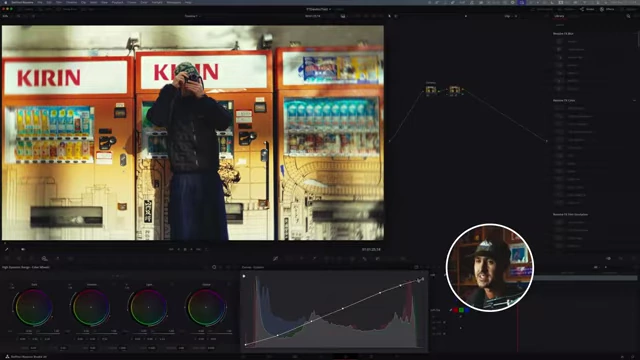Custom curves being adjusted to lift shadows for a filmic look.
