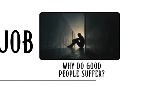 Text asking "WHY DO GOOD PEOPLE SUFFER?" with a silhouette of a person in despair.