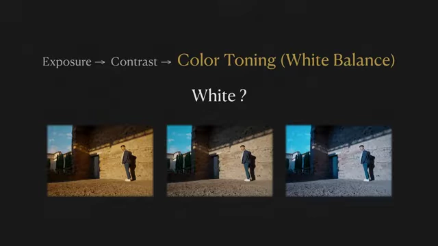 Examples of an image with warm, neutral, and cool color toning, demonstrating the impact of white balance.