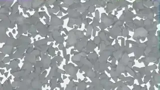 An image illustrating the chemical process of film development, where exposed crystals stick and others are washed off to create transparency.