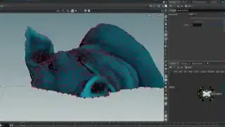 Jordan Allen demonstrating procedural generation in Houdini, showing how changing an input model automatically applies all subsequent effects.