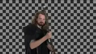 The final processed output of Niko, the "wise wizard," with a perfectly keyed background and staff, demonstrating the AI's precision.