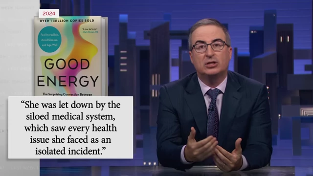 The book "Good Energy" by the Means siblings, which promotes metabolic health and suggests it can relieve anxiety about physical or mental decline.