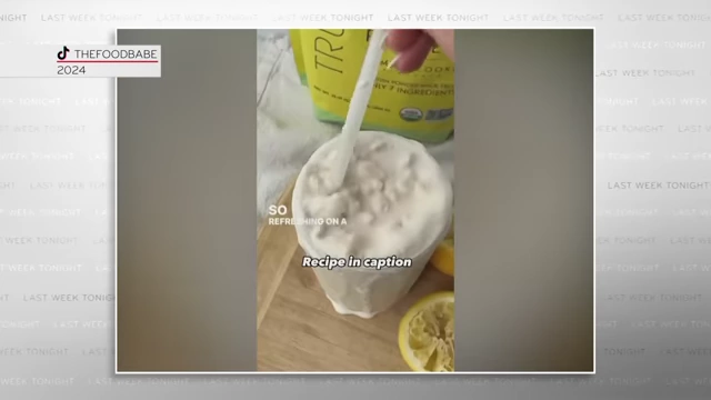 A visual of Vani Hari's "frosted lemonade recipe," which John Oliver describes as "absolutely disgusting."