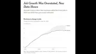 Chart showing revisions to job change, with original estimates being higher than revised figures.