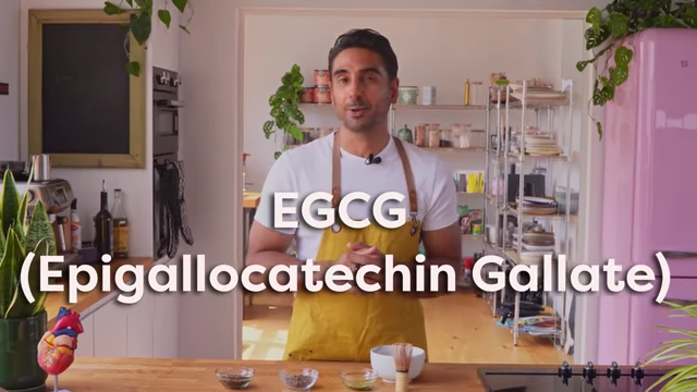 The complex chemical name "Epigallocatechin Gallate" (EGCG) is displayed.