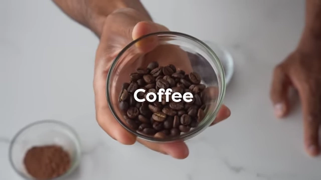 Coffee beans are shown, highlighting their use in anti-inflammatory drinks.