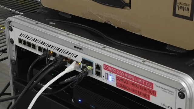 一个名为“云路由器交换机”的设备，标有“COMBO 2:50 Mbps LIMIT D/U”