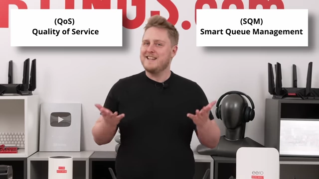 QoS（Quality of Service）和 SQM（Smart Queue Management）的文字显示