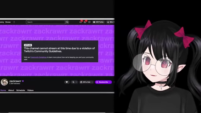 Twitch displaying a message that a channel cannot stream due to a violation of community guidelines