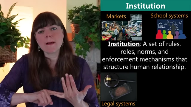 Definition of an institution with visual examples