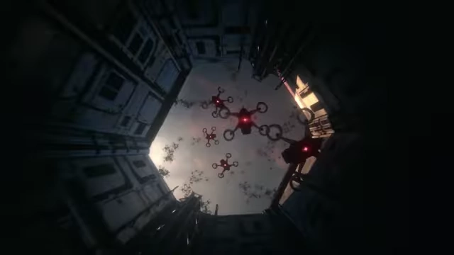 Autonomous killer drones, exemplifying AI in warfare