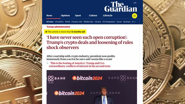 Headline: Trump's crypto deals and loosening of rules shock observers