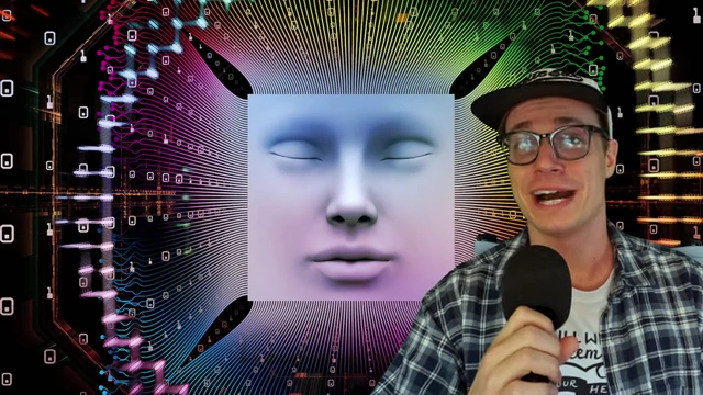 An abstract digital face, symbolizing a 'godhead based on artificial intelligence'