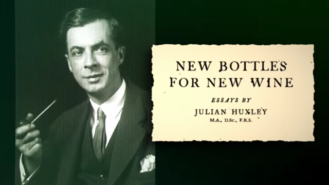 The cover of Julian Huxley's 1957 essay collection, 'New Bottles For New Wine'