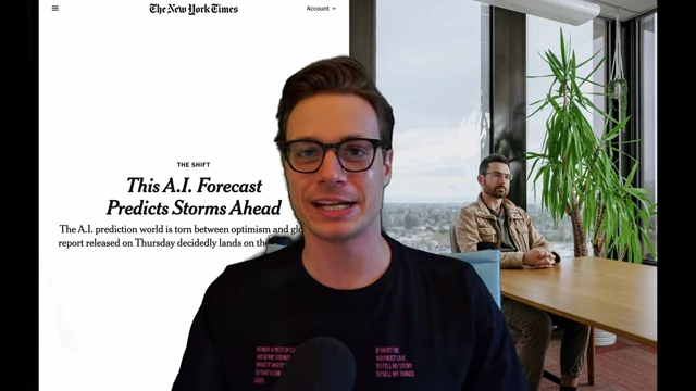 A New York Times headline: 'This A.I. Forecast Predicts Storms Ahead'
