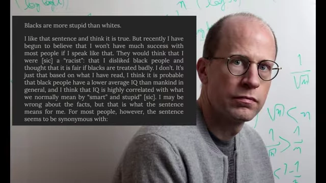A screenshot of an email attributed to Nick Bostrom containing racist remarks